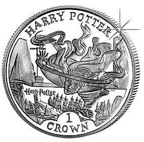 ISLE OF MAN 1 CROWN 2005 BU HARRY POTTER DISCOVERING THE PENSIEVE