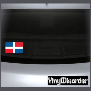 Dominican republic 1 Flag Full color Digital Wall or Car Vinyl Decal 