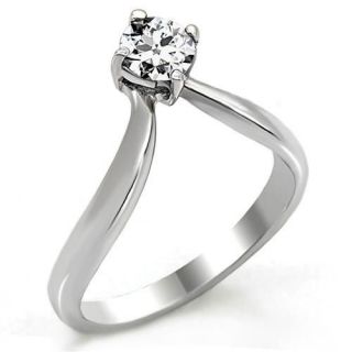   SOLITAIRE ENGAGEMENT RING SIMULATED DIAMOND RING WIL NOT TARNISH