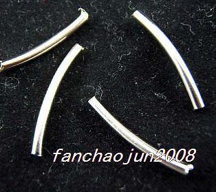 100pcs silver plated tube connectors 25x2mm W008A