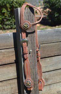 Tex Tan Harness One Ear Concho Headstall with Spots