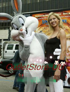 Adult Kids Size gray Bugs Bunny Mascot Costume Rabbit For Festivals 