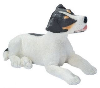 Puppy Dog Black & White Jack Russell Terrier Sculpture for Home or 