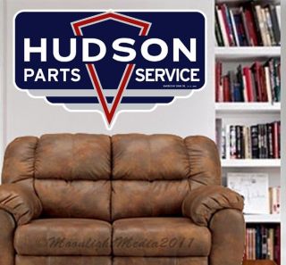 Hudson Parts Service Vintage Sign Repro WALL GRAPHIC FAT DECAL MAN 