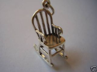 STERLING SILVER CHARM~3D Bentwood Rocking Chair~*~