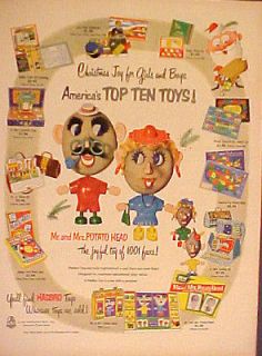  . Mrs. Potato Head~Dr. Nurse Kit~Plasticube​s~Sewing Kit Kid Toy Ad