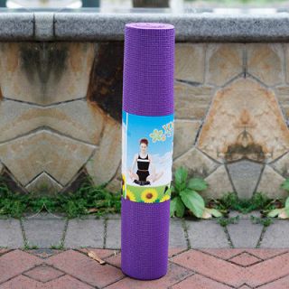   6mm) Pure colour Mat Non Slip Exercise, Fitness & Yoga Purple