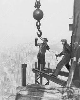Iron Workers On Empire State Building 1931 Vintage 8x10 Reprint Of Old 