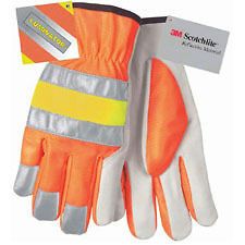 Premium Grain Goatskin Driver Gloves with Reflective Stripes