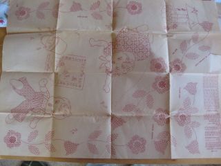 IO 450 VINTAGE IRON ON PATTERN JACK AND JILL BABY QUILT SHEET OR 