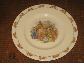 VINTAGE ROYAL DOULTON BUNNYKINS BABY PLATE c.1968   1975 COTTAGE PLAY