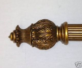 small leaf finial fits 2 rod ant gold time