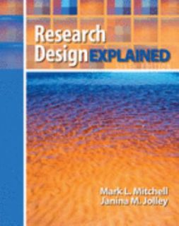 Research Design Explained by Janina M. Jolley and Mark L. Mitchell 