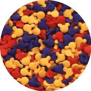 Mickey Mouse Edible Sprinkles Primary Colors 5 oz Container