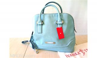 Handbag IVANKA TRUMP Limited FAUX LEATHER BlueAqua Collection NEW YORK