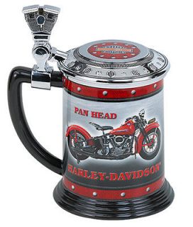 FRANKLIN MINT   Harley Davidso​n Pan Head Porcelain Tankard B11G421