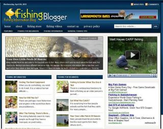 Fishing Tips and Resources Niche Blog For Sale High Quality Website