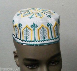   Lot x12 Kufi Jilbab Embroidered Topi Kofi Hat Skull Cap Hajj Hat L17