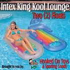 Pack Intex King Kool Lounge Inflatable Swimming Pool Float Blue 