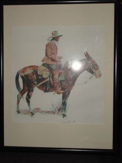 Framed Print, Army Packer by Frederic Remington, frame 19 x 15