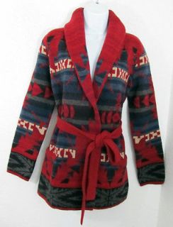 Ralph Lauren Indian Blanket Wool Shawl Native Beacon Sweater Jacket 