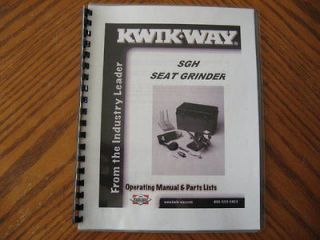 kwik way sgh valve seat grinder set manual returns not