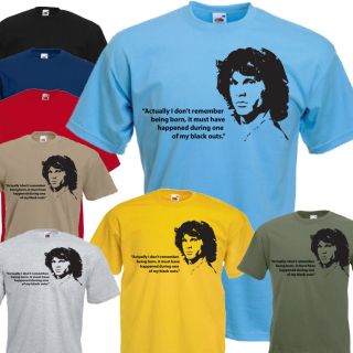 Jim Morrison The Doors With Quote Vinyl Print T Shirt   All Sizes 