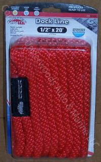 Newly listed Floating Dock Line Red 1/2 x 20 MFP Rope Boat 12 Loop