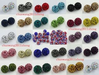 30 colours10mm Premium Clay Crystal Disco Ball Beads Make Shamballa 