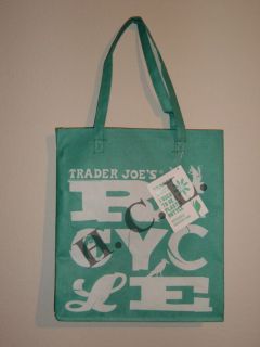 Trader Joes Reusable Grocery Bag, From 100% Recycled plastic bottles