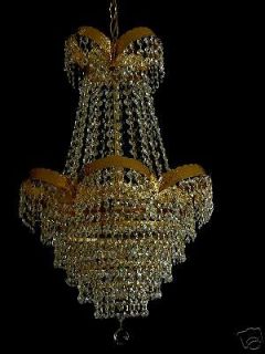 ORIENTAL CHANDELIER WITH REAL FINE LEAD CRYSTALS NEW