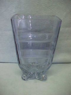 tiffin glass modernistic large 10 vase twilight with applied foot time 