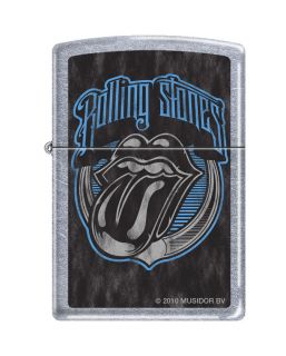 Zippo Rolling Stones Tongue Logo Street Chrome Lighter, Low Ship 