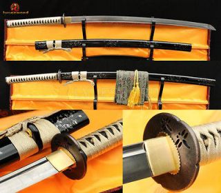 HANDMADE FOLDED STEEL JAPANESE SWORD KATANA RAZOR SHARP BLADE 