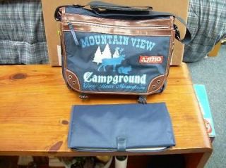 OILILY MESSENGER DIAPER BAG & CHANGING PAD MOUNTAIN VIEW CAMPGROUND 