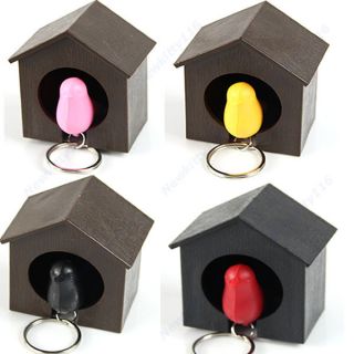   Sparrow House Key Chain Ring Chain Wall Hook Holders Plastic Whistle