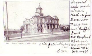 1906 CADIZ Ohio Postcard HARRISON County COURT HOUSE