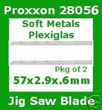PROXXON 28056 JIG SAW BLADES HSS SOFT METALS CUTTING