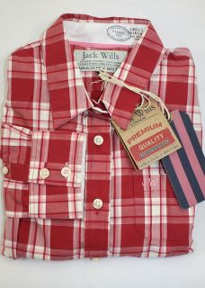 NEW JACK WILLS Womens Cairncross Classic Red Checked Shirt (£59) Sz 8 