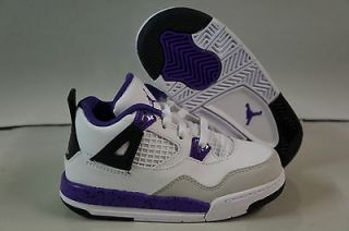 Nike Air Jordan 4 Retro Ultra Violet White Black Sneakers Infant 