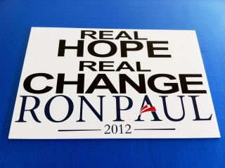 Ron Paul REAL HOPE REAL CHANGE yard pole sign sticker Liberty Obama 