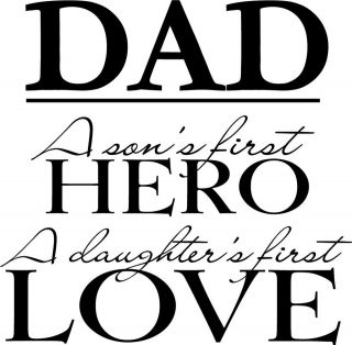 dad son daughter wall vinyl sticker decal decor quote expedited