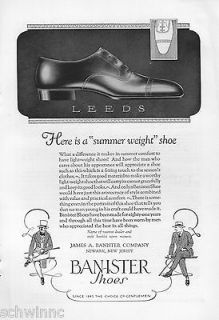 1926 BANISTER SHOES LEEDS Original Vintage Print Ad Magazine 