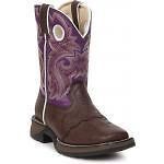 Durango BT286 Lil Flirt Girls Brown/Purple Western Boots Size 8.5 M