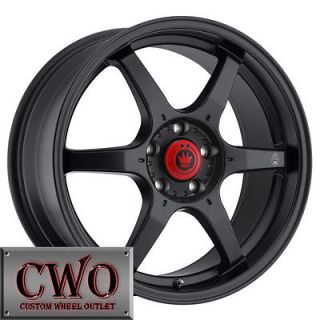 17 Black Konig Backbone Wheels Rims 4x100 4 Lug Civic Mini G5 Cobalt 