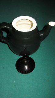 vintage oxford stoneware classic black teapot  36