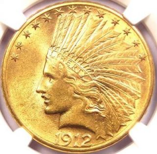 1912 S Indian Gold Eagle $10   NGC AU58   Rare Key Date S Mint 