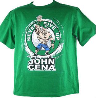 John Cena Green Cartoon WWE Authentic T shirt Youth Sizes