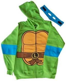 LEONARDO TMNT Teenage Mutant Ninja Turtles costume zip up hoodie M L 