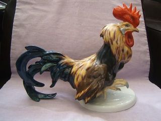   COCKEREL rooster bird figurine J.FELDTMANN 910 continental RARE
